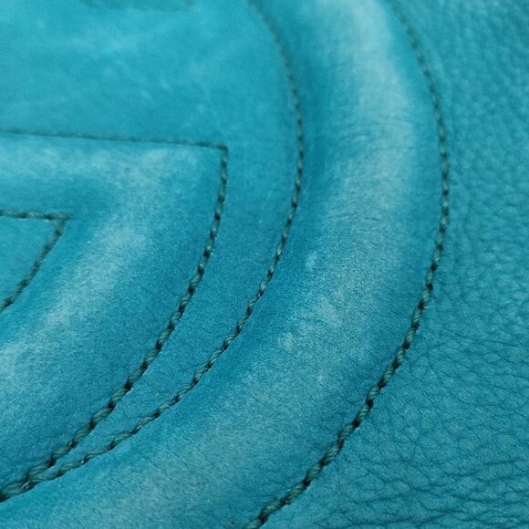 Gucci Soho Chain Tote – Teal Pebbled Leather - Picture 8 of 11